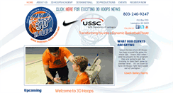 Desktop Screenshot of 3dhoopsbasketball.com