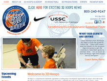 Tablet Screenshot of 3dhoopsbasketball.com